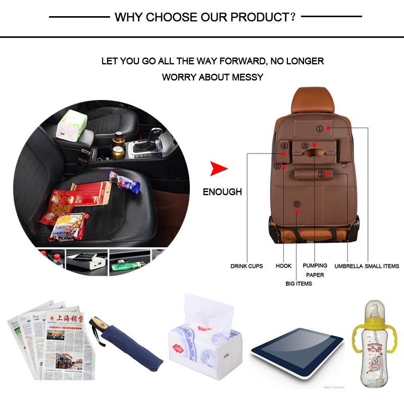 Foxy™ Leather Back Seat Organizer - JUMBO EARS