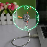 Mini USB Time LED Fan Clock - JUMBO EARS