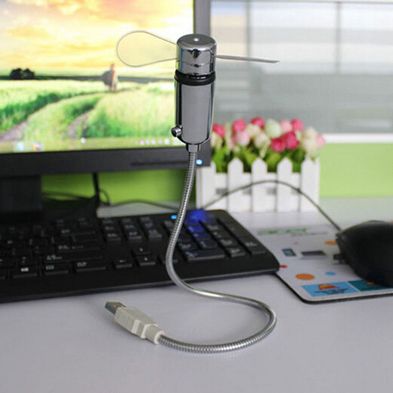 Mini USB Time LED Fan Clock - JUMBO EARS
