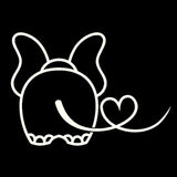 Funny Baby Elephant W/Hearty Tail Car Sticker - JUMBO EARS