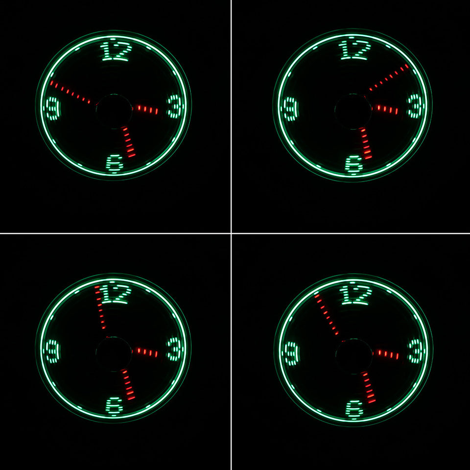 Mini USB Time LED Fan Clock - JUMBO EARS
