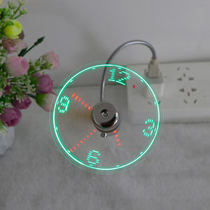 Mini USB Time LED Fan Clock - JUMBO EARS